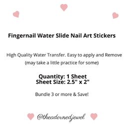Fingernail Art Water Slide Transfer Nail Stickers Thumbnail