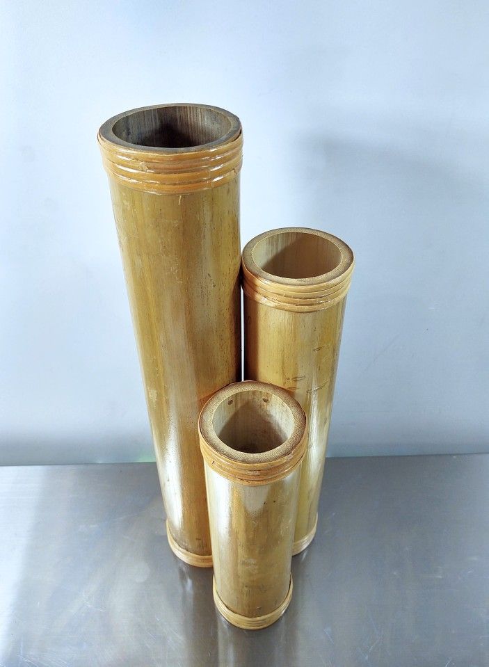 Bamboo 3 Tube Vase Display