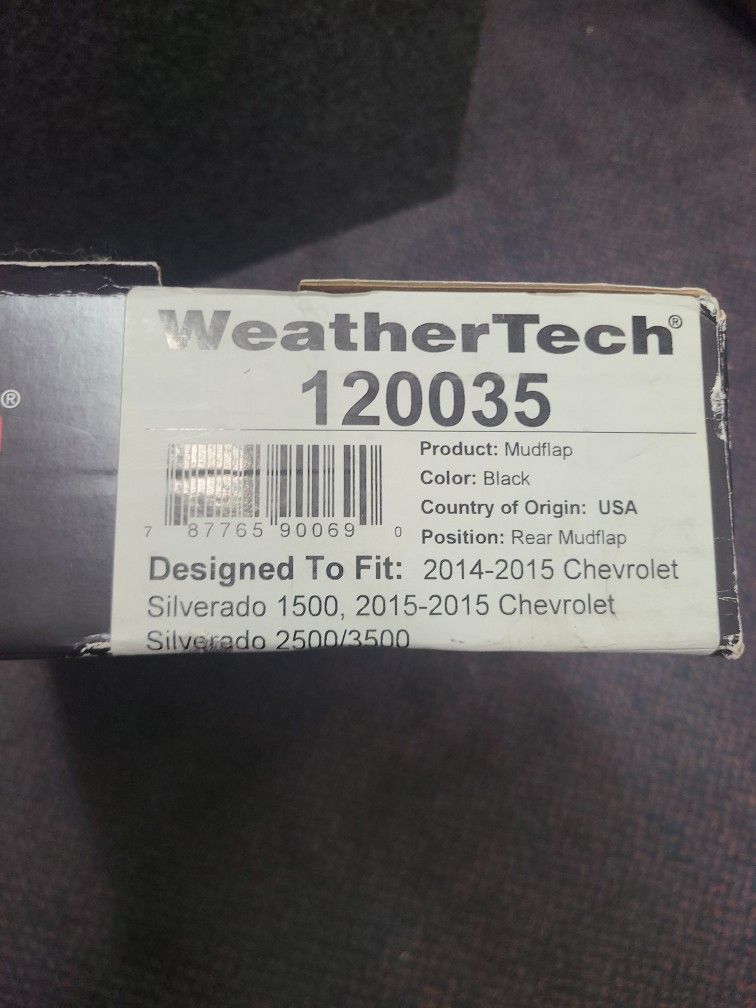 Weather Tech No Drill Mudflap 14-15 Gmc Seirra 1500 Front And Rear