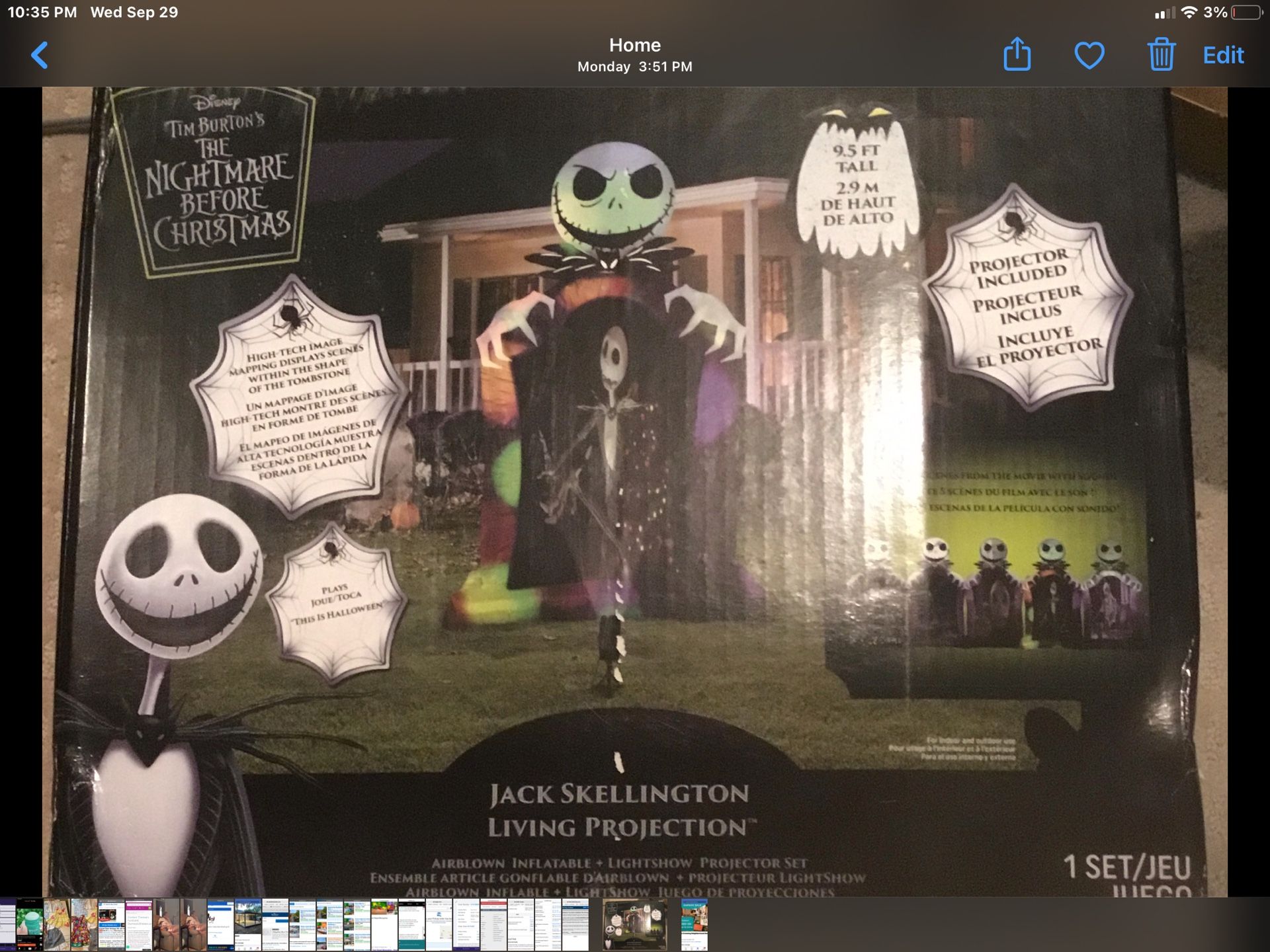 Halloween Animated Brand New Skeleton Jack