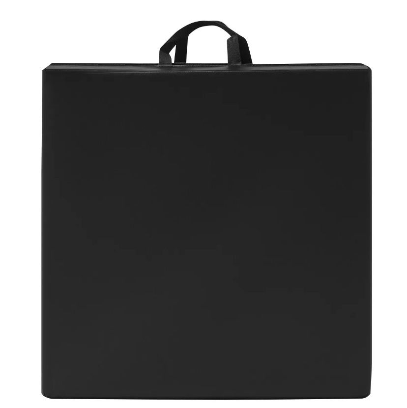 NEW Black Tri-Fold Gymnastics Mat 6'x2' Foldable Fit Exercise w/ Carrying Handles