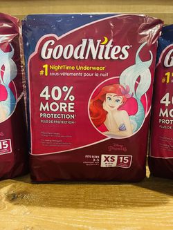 3-15count Packs Of GoodNites Diapers/Underwear  Thumbnail