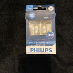 Philips LED T10 Bulb (W5W) 4000k Warm White, Pack Of 2 Thumbnail
