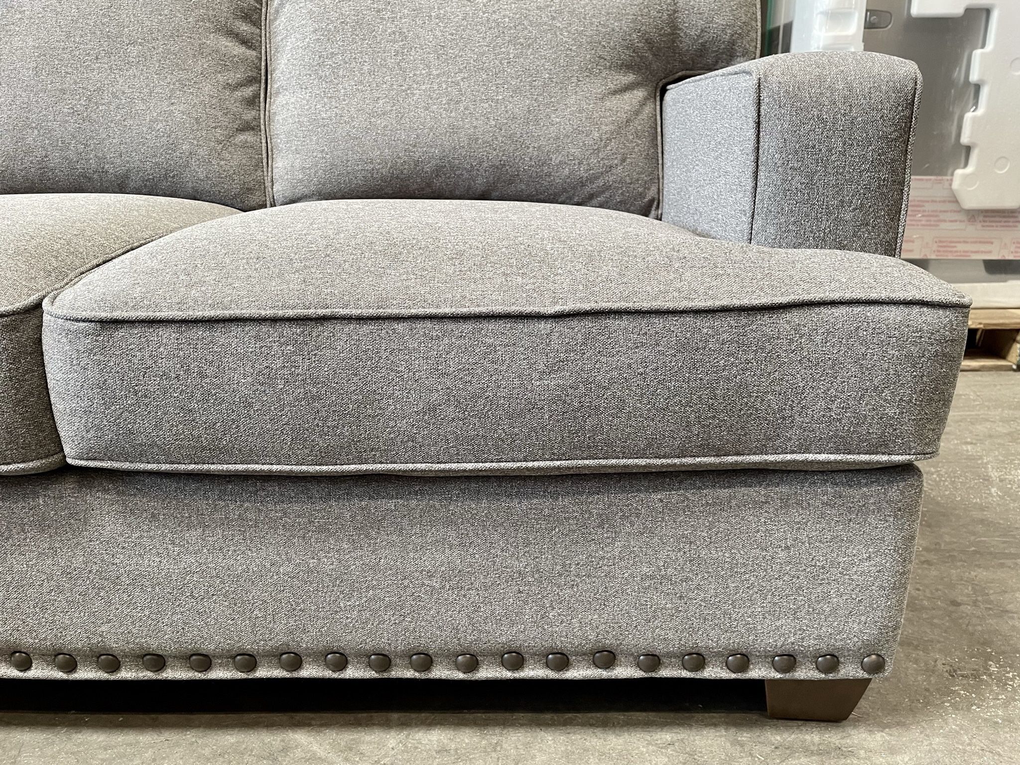 Thomasville Emilee Fabric Sectional With Storage Ottoman Gray For Sale   46e0fcc5e99a4469893a4170a3478f36 