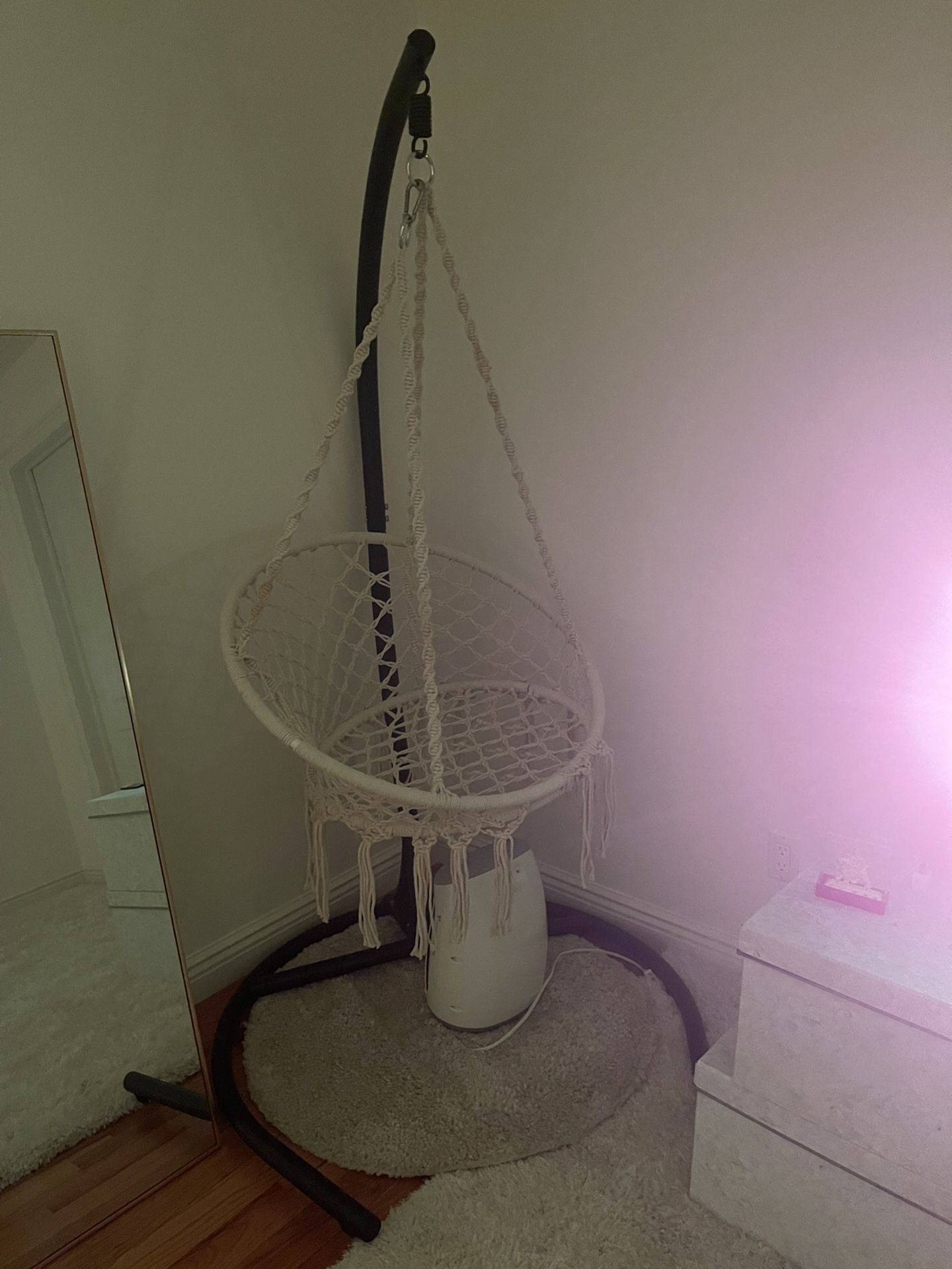 TheirNear Hanging Chair with Stand for Bedroom, Indoor Hammock Swing Chair