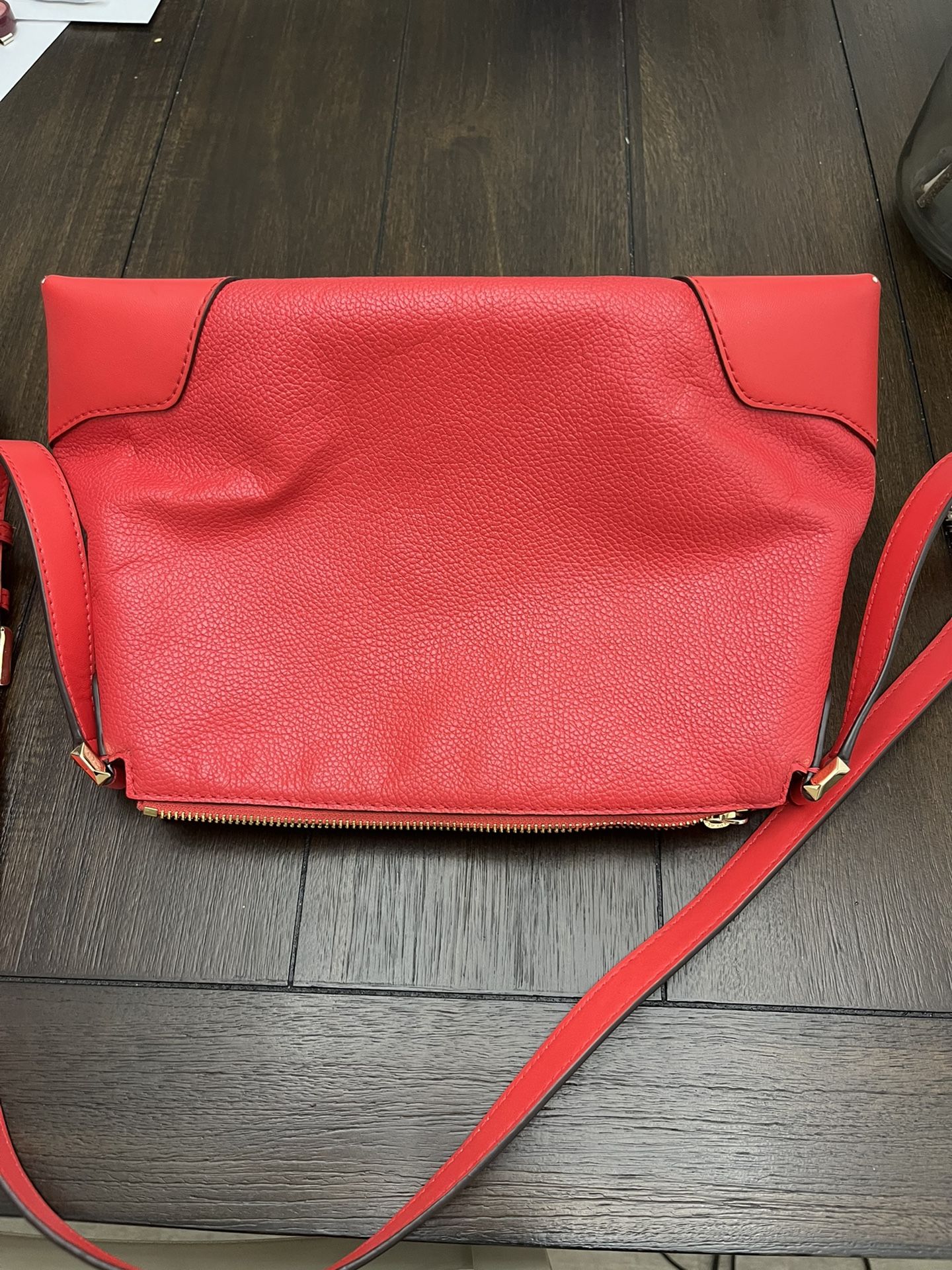 Michael Kors Crosby Medium Messenger Crossbody Bag Coral Reef Pink Leather