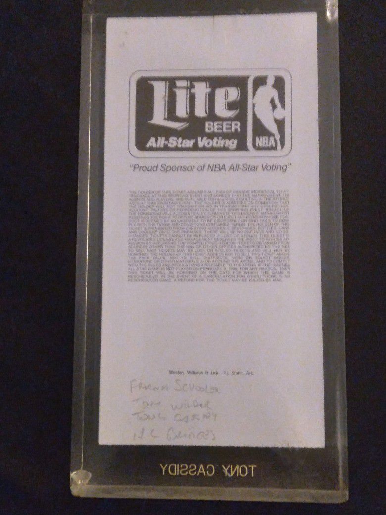 1986 All-Star Game Ticket 36th Annual