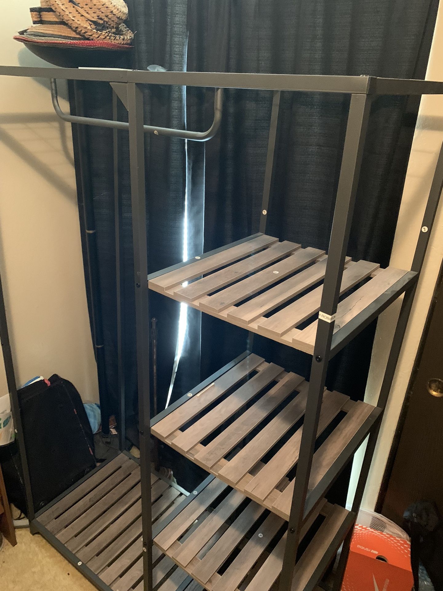 Clothing Rack With Shelves