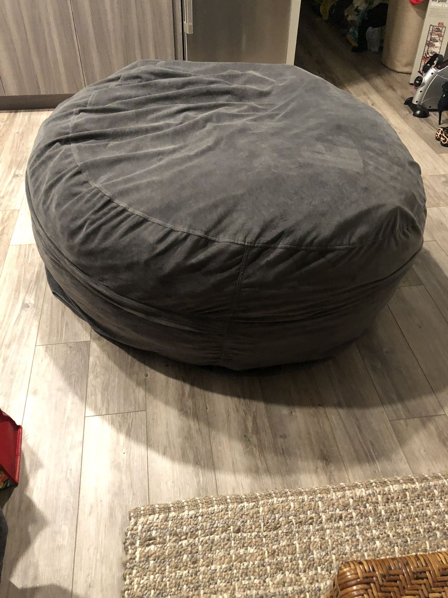 Large Grey Beanbag Chair