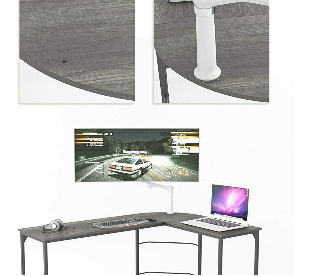 Modern Home/Study, Reversible L-Shaped Desk Corner Gaming Computer Desk Office Workstation