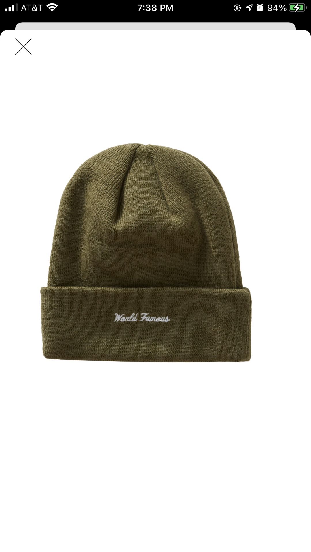 Supreme Cross Box Logo Beanie Light Olive New