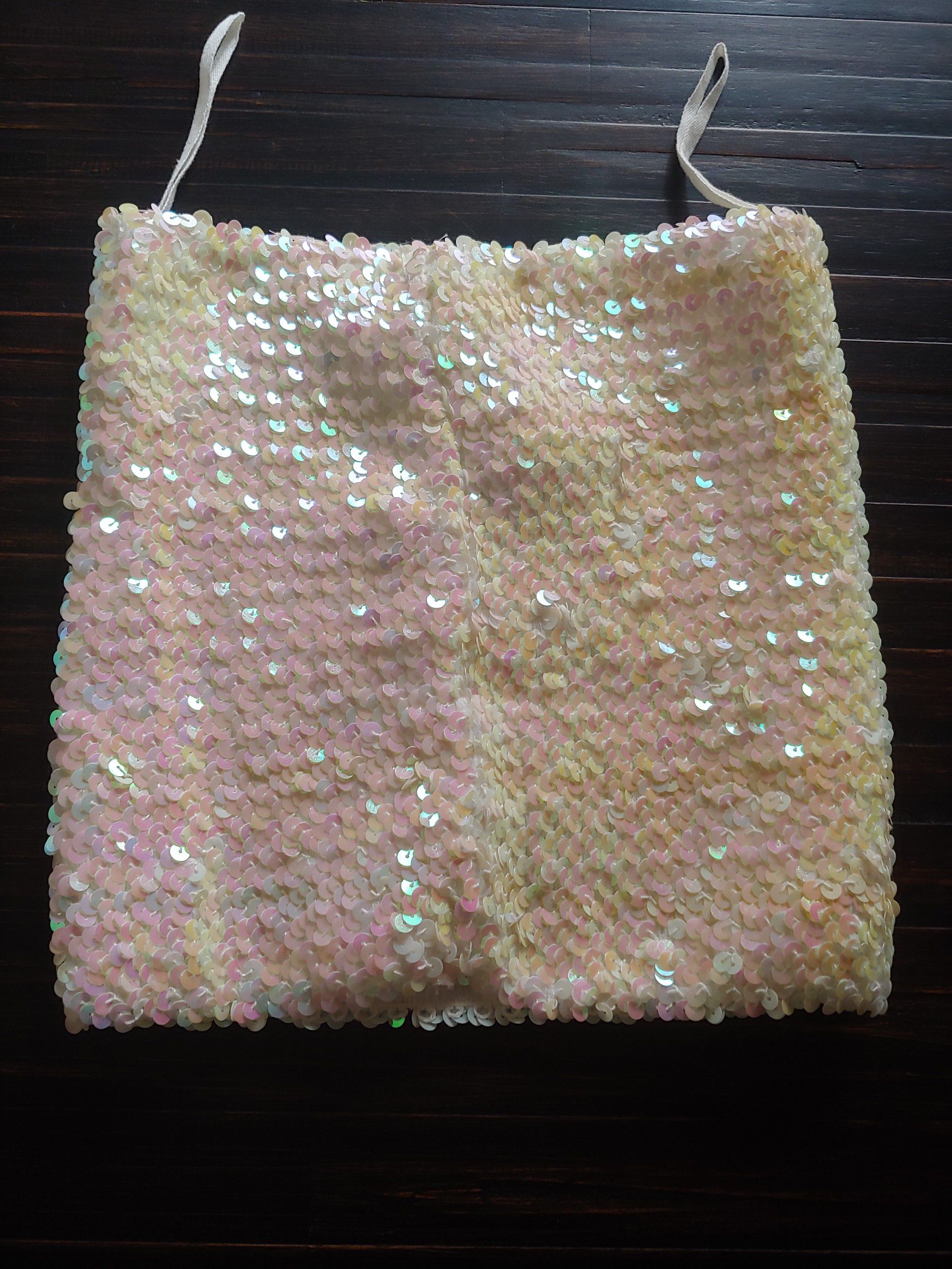 Mother of pearl sequin top
