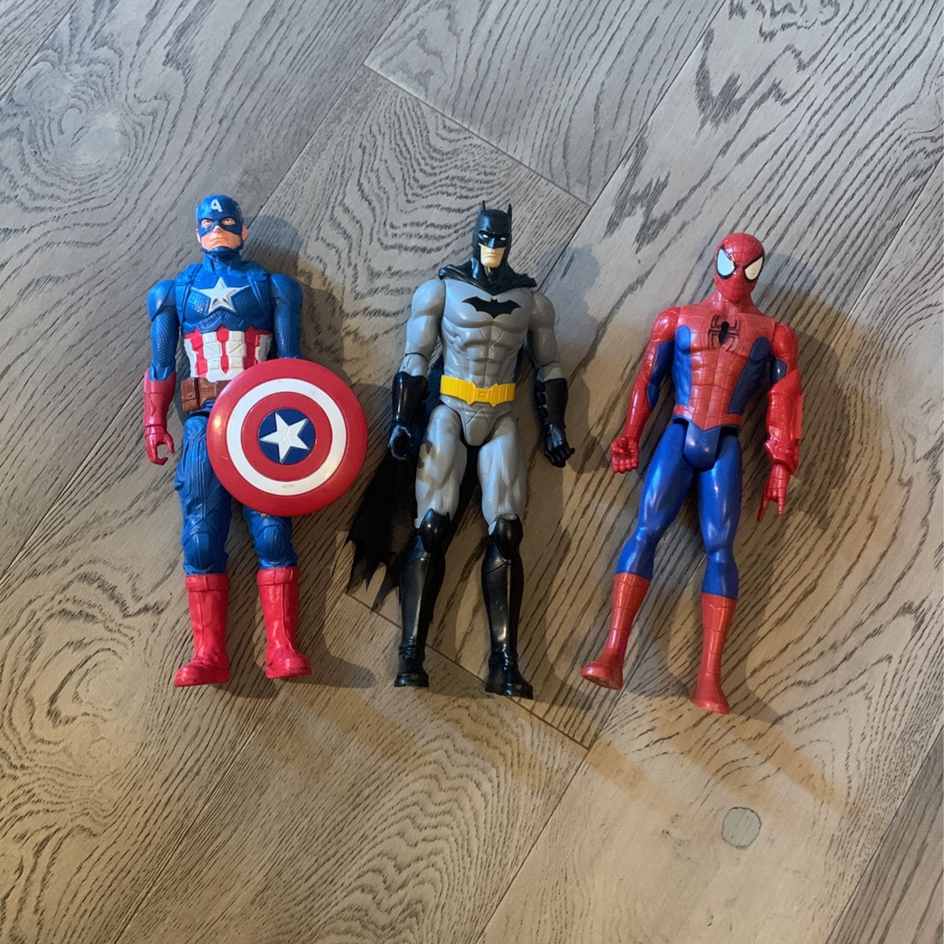 Spider-Man, Batman, Captain America Action Figures
