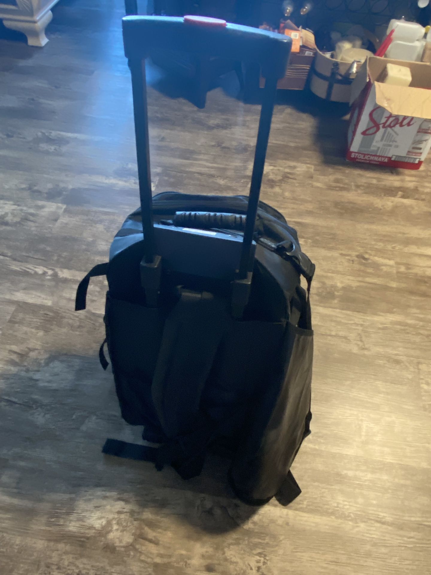 Multi day Travel Backpack, Rolling Suitcase 