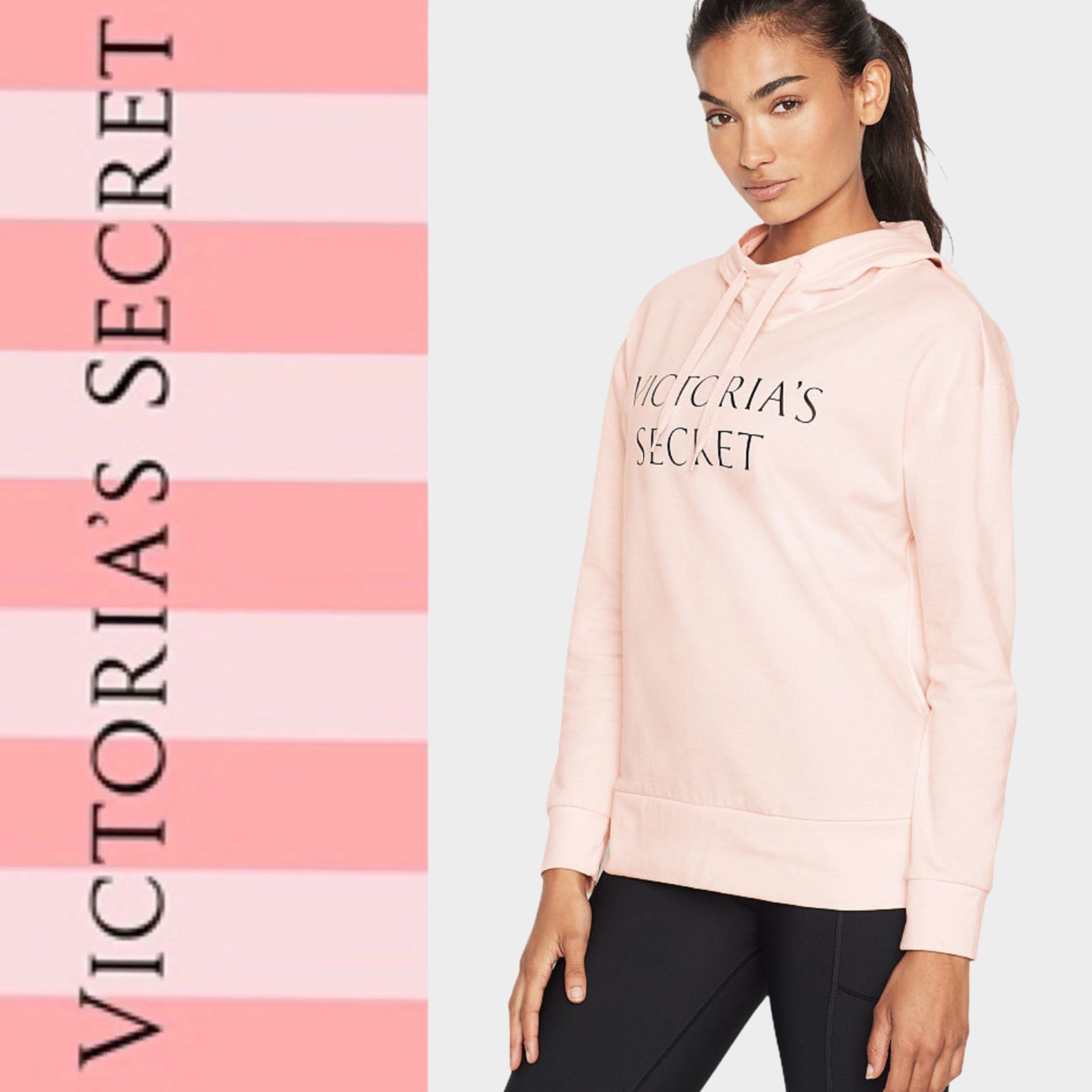 Victoria’s Secret Women’s Soft Pink Ultra Soft Hoodie Xs NWT
