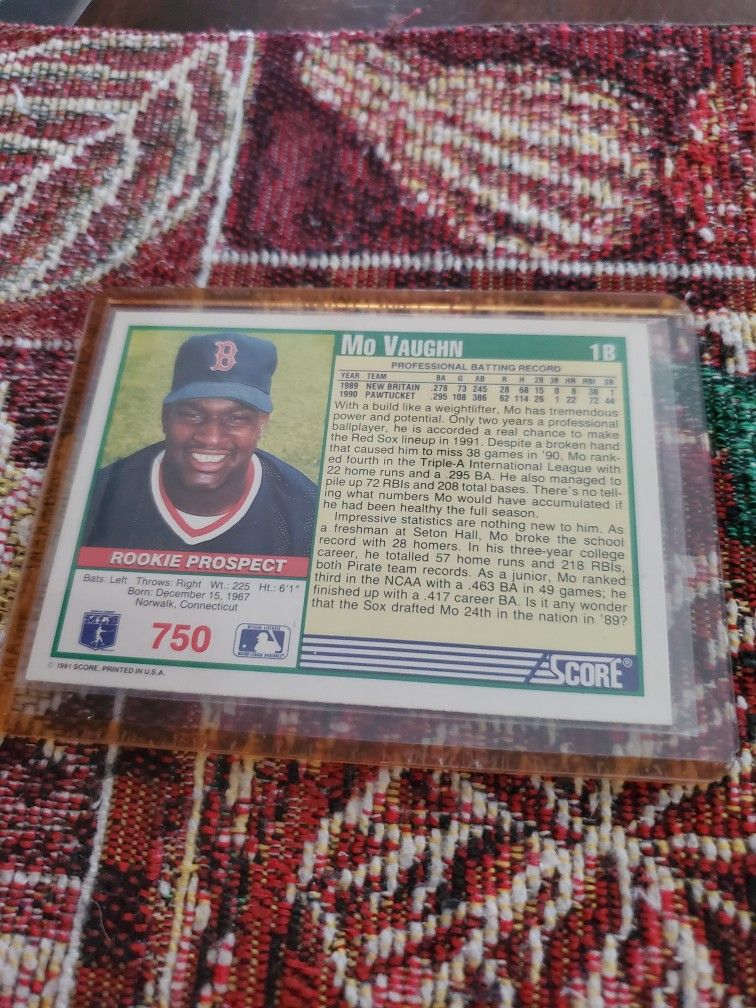 Boston Red Sox Mo Vaughn Rookie Baseball Cards Lot