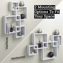Floating Intersecting Cubes Wall Shelf Thumbnail
