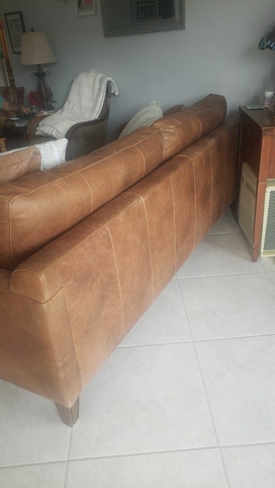Genuine Leather Sofa *OBO* NEED GONE SUNDAY