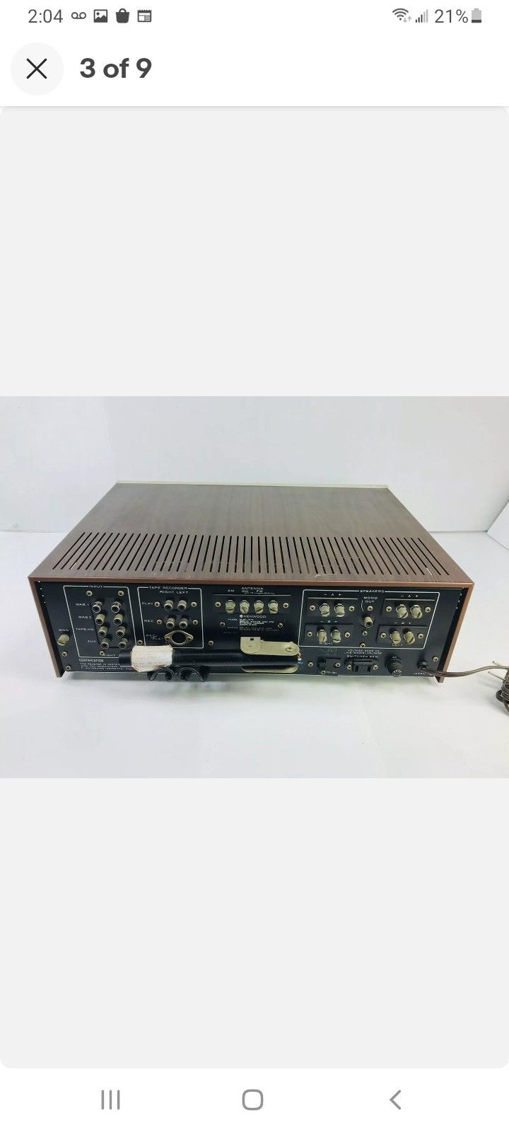 Vintage Kenwood KR-77 AM-FM Stereo Tuner Amplifier Receiver