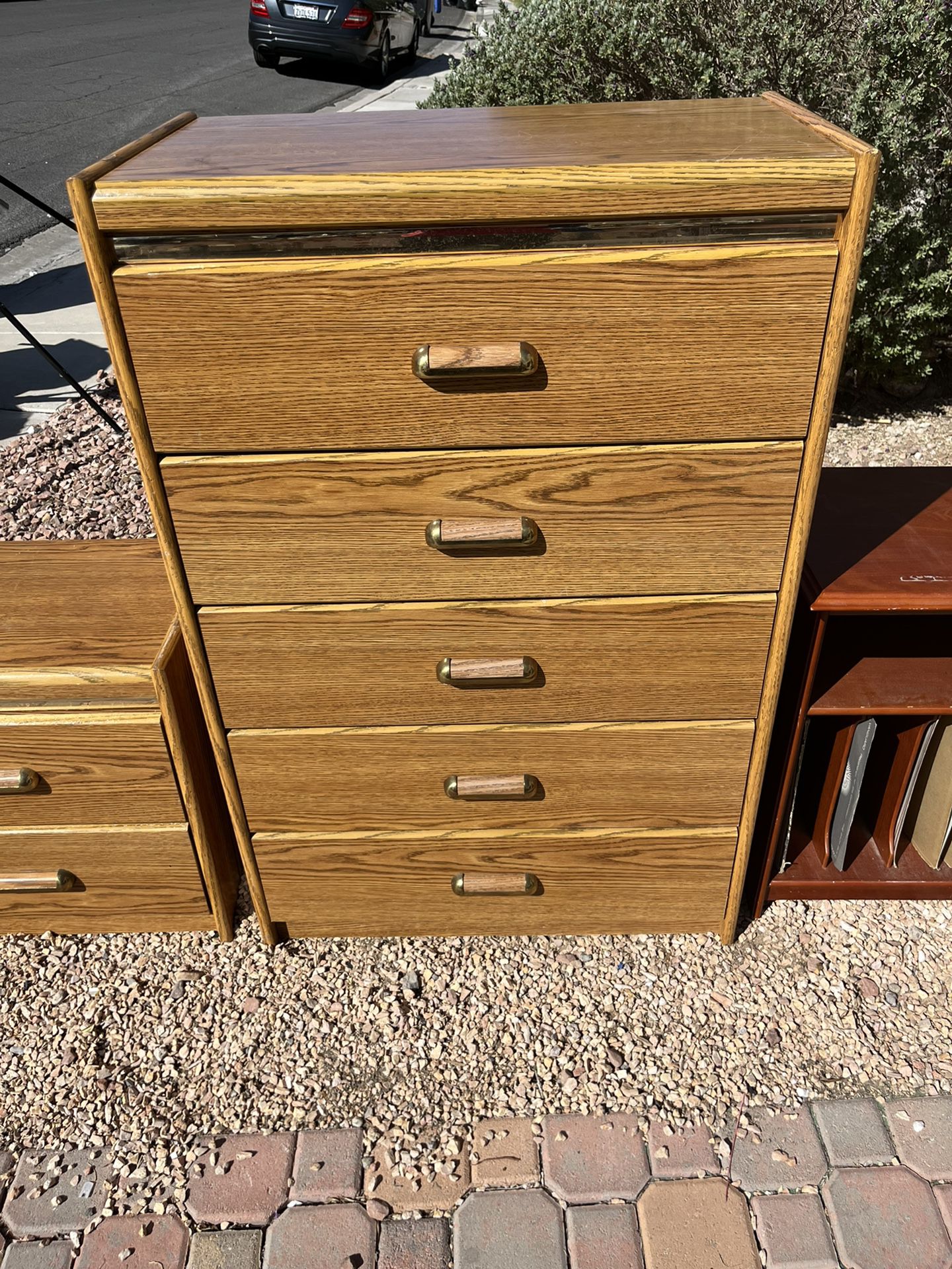 Dresser with two nightstands