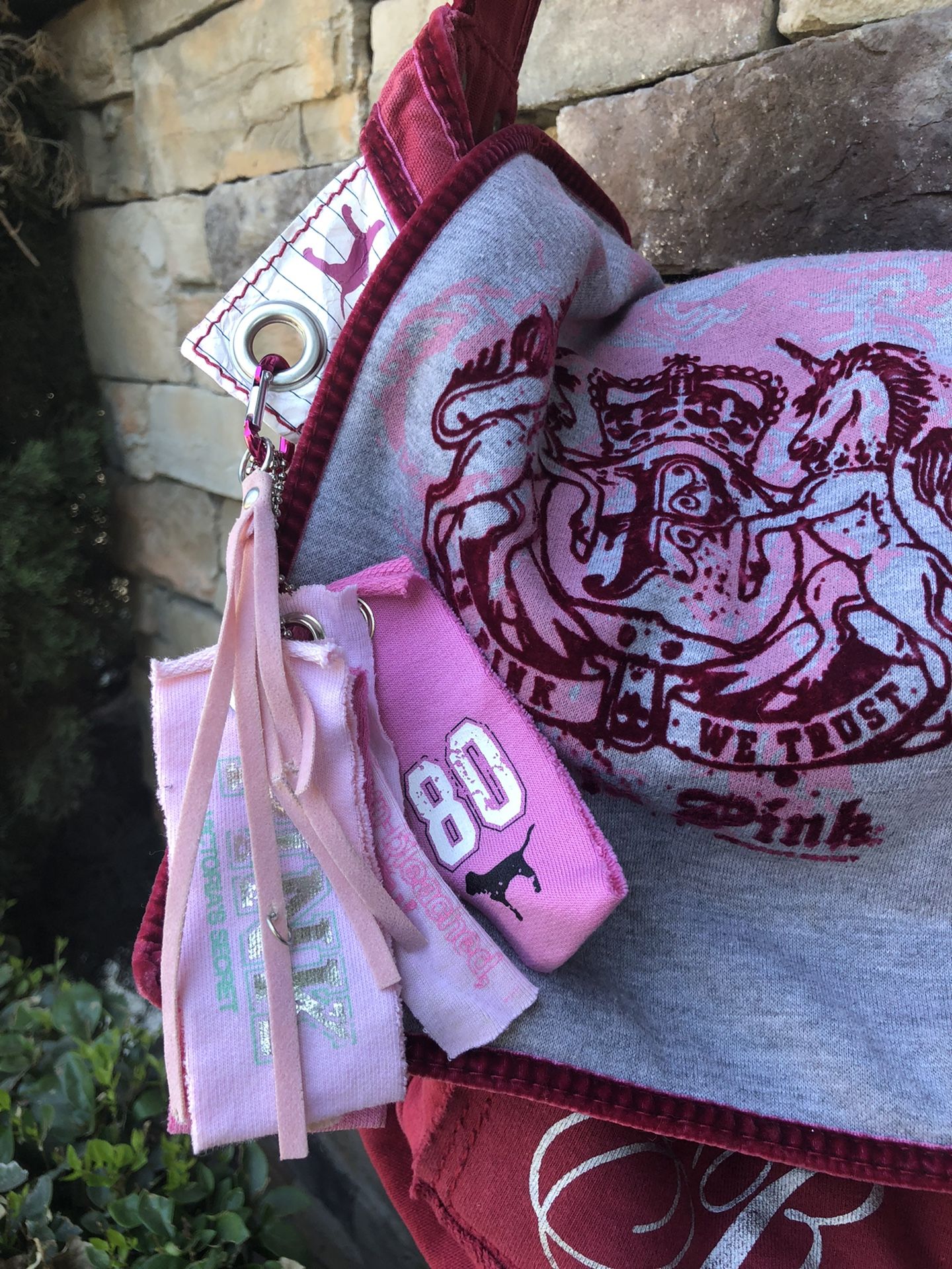 Victoria’s Secret Love PINK & Rock N’ Roll Large Crossbody Shoulder Duffle Bag