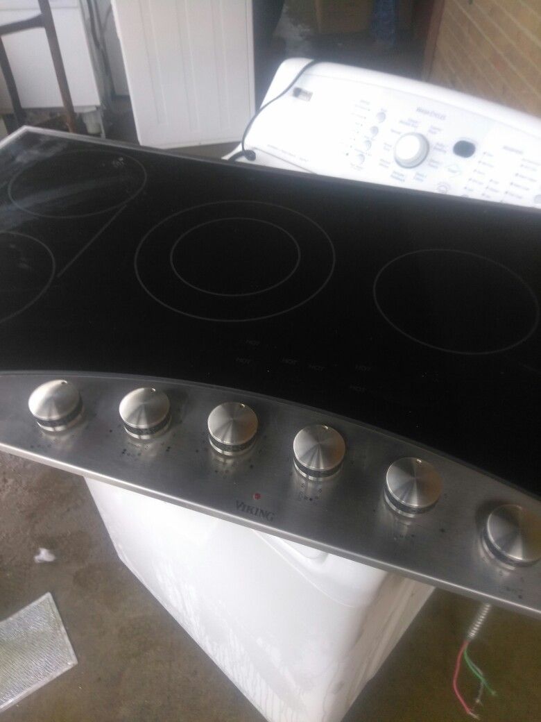 Viking glass top electric drop in