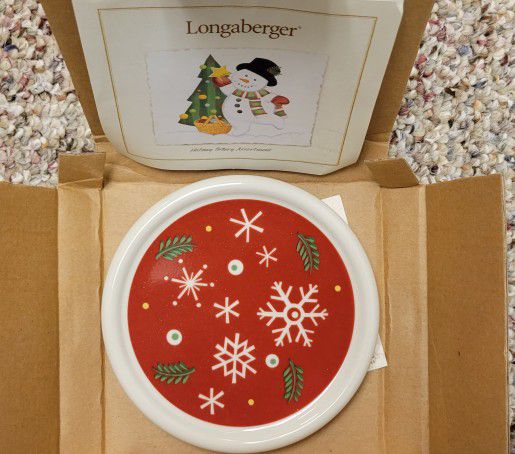 Longaberger Holiday Pint Crock With Lid
