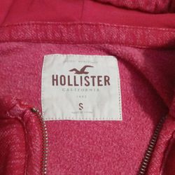 Hollister zip up hoodie Size Small Red EXCELLENT CONDITION Thumbnail
