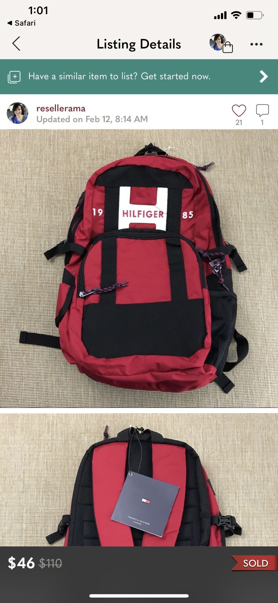 Vintage Tommy Hilfiger Backpack
