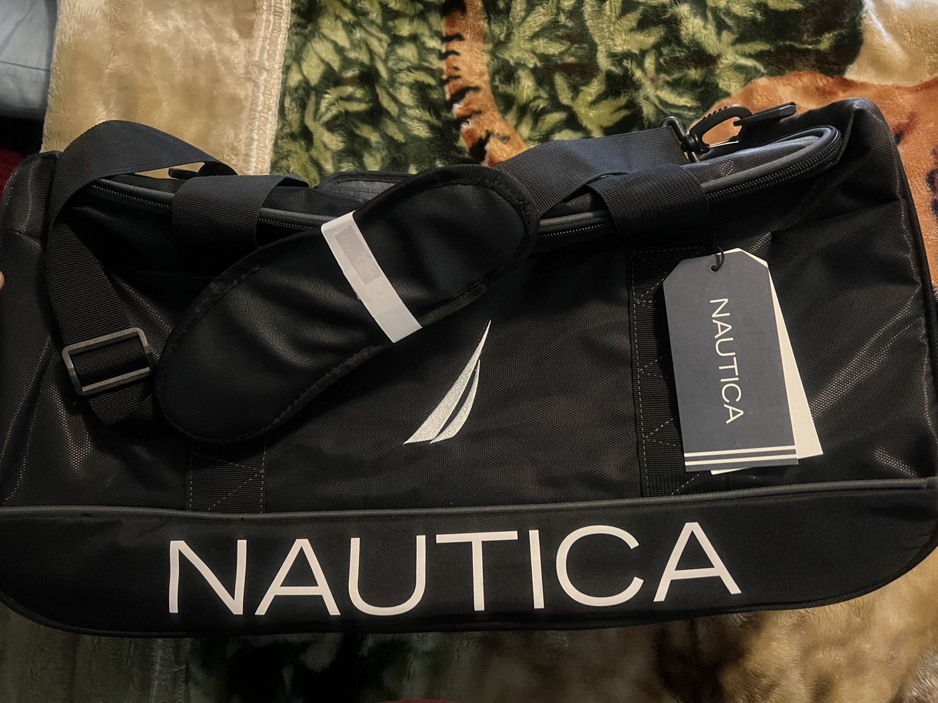 55” Nautica Black Grey Duffle Bag 