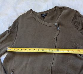 Talbots Women's Full Zip Wrap  Long Sleeved Cardigan Sweater Size L- JW Thumbnail