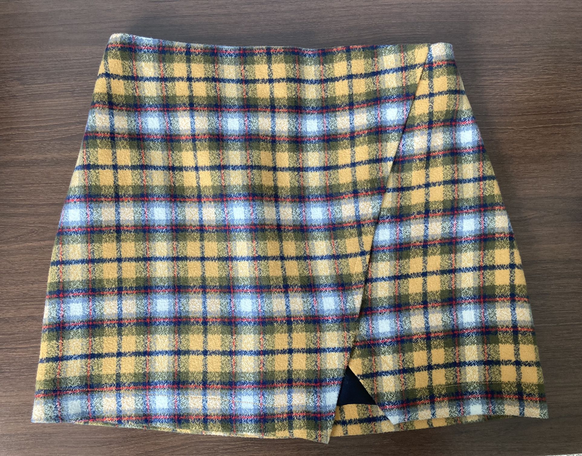 Plaid Fitted Mini Skirt 