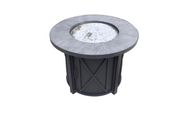 Round Steel Propane Fire Pit Kit, Park Canyon Fire Pit