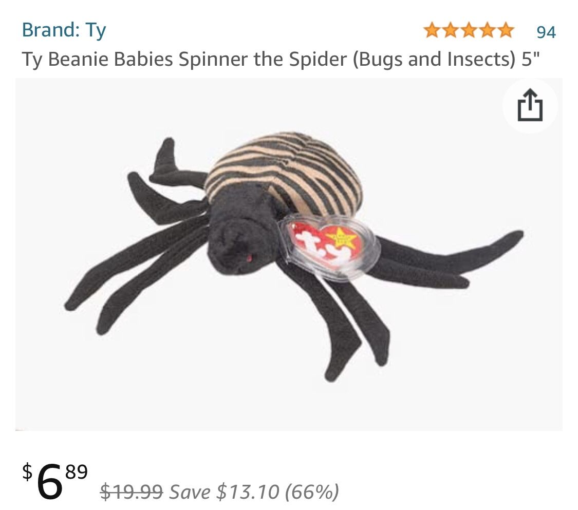 TY beanie baby spinner