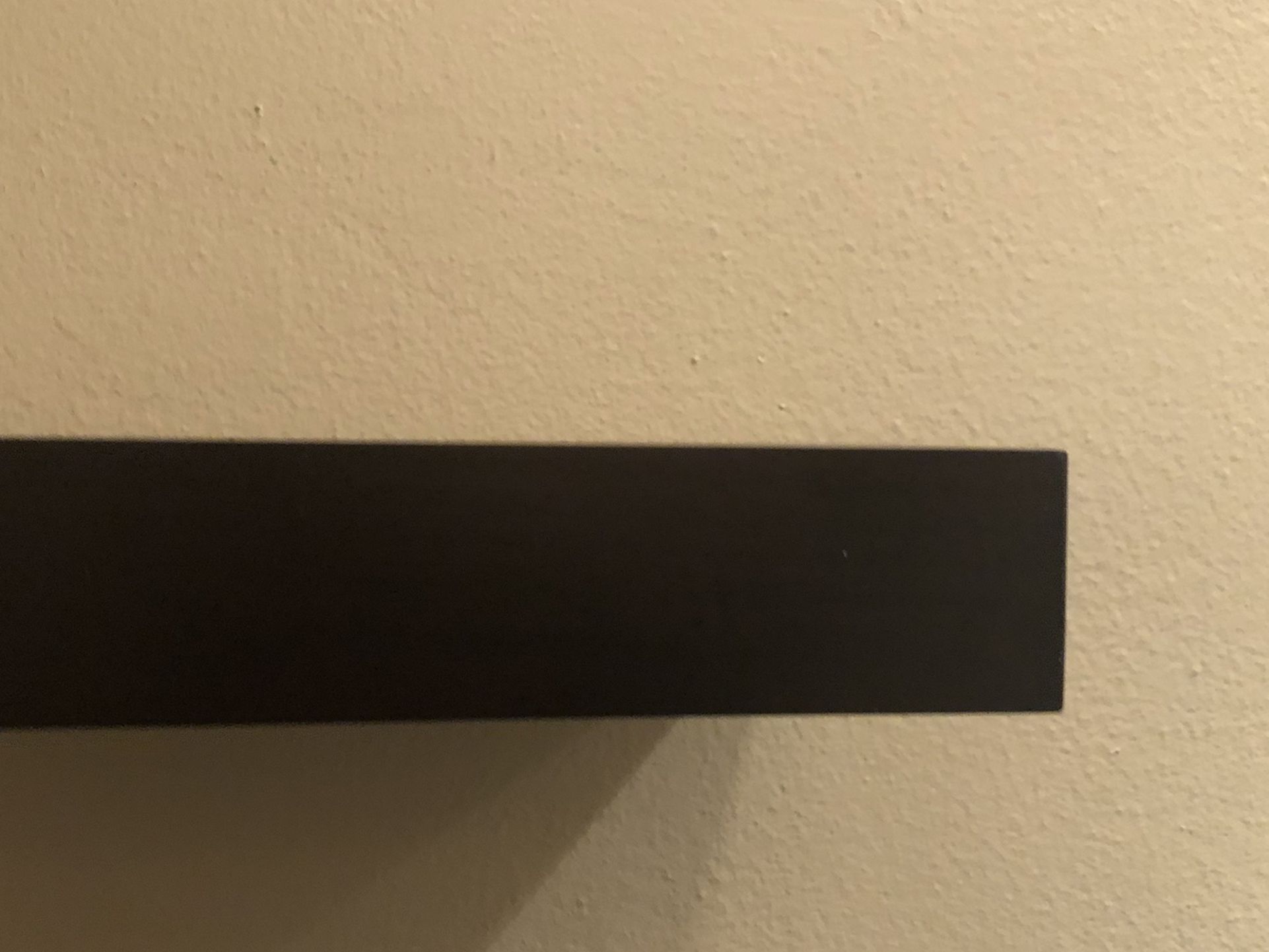 Three Dark Brown Floating Shelves (brackets included)
