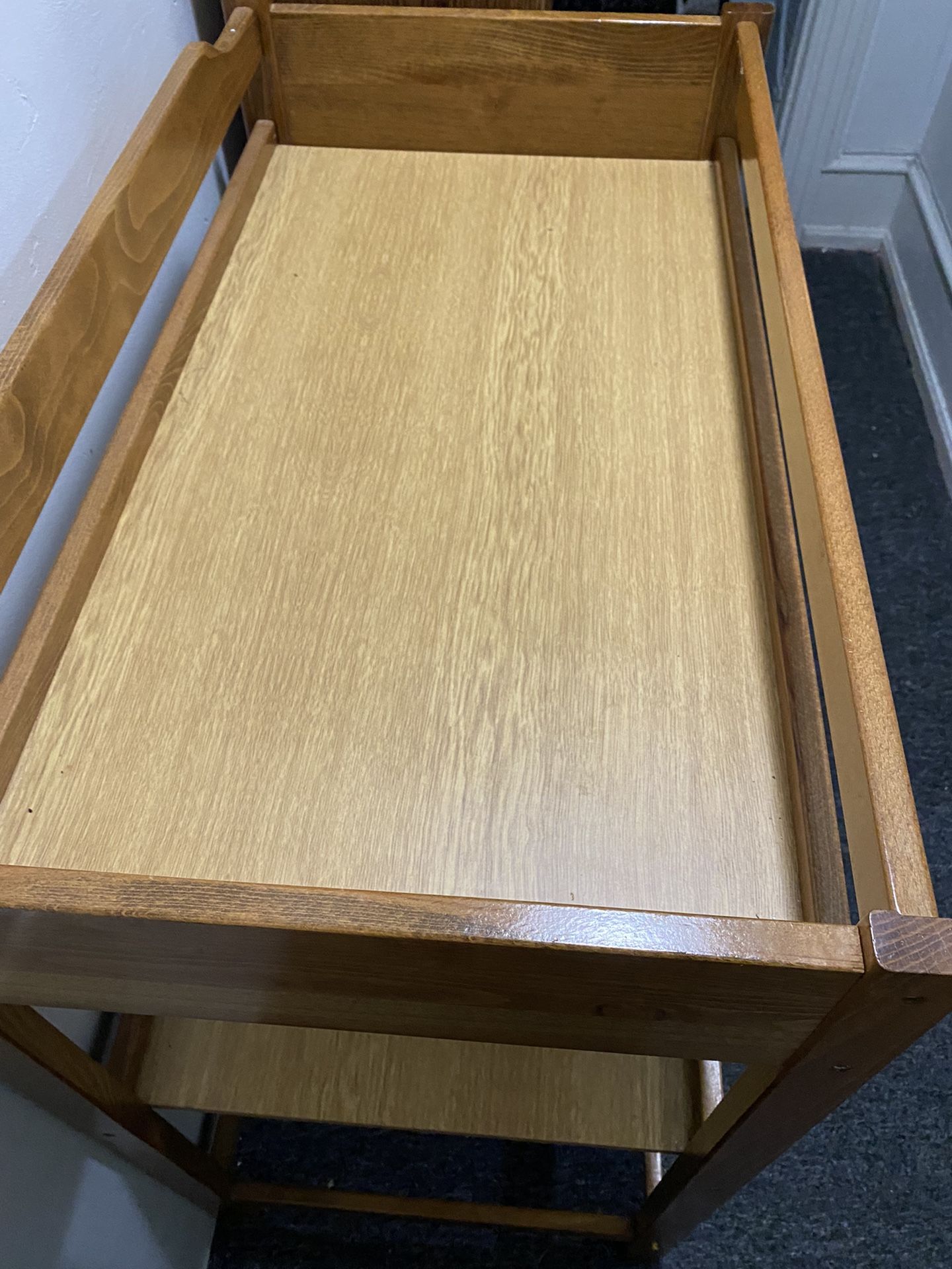 Bookcase And Baby Changing Table