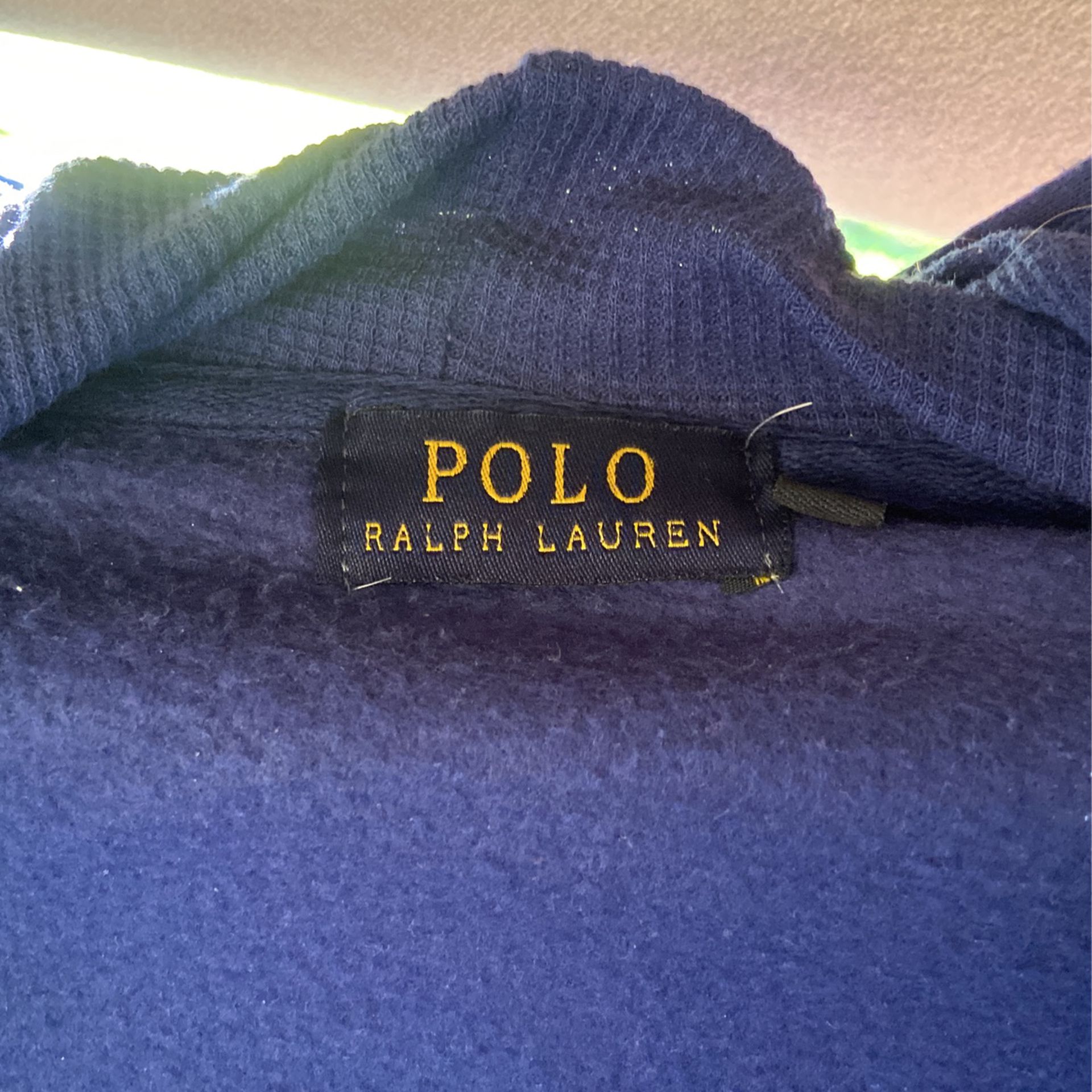 Blue Polo Hoodie/jacket Pictures Aren’t The Best But Took In Car 
