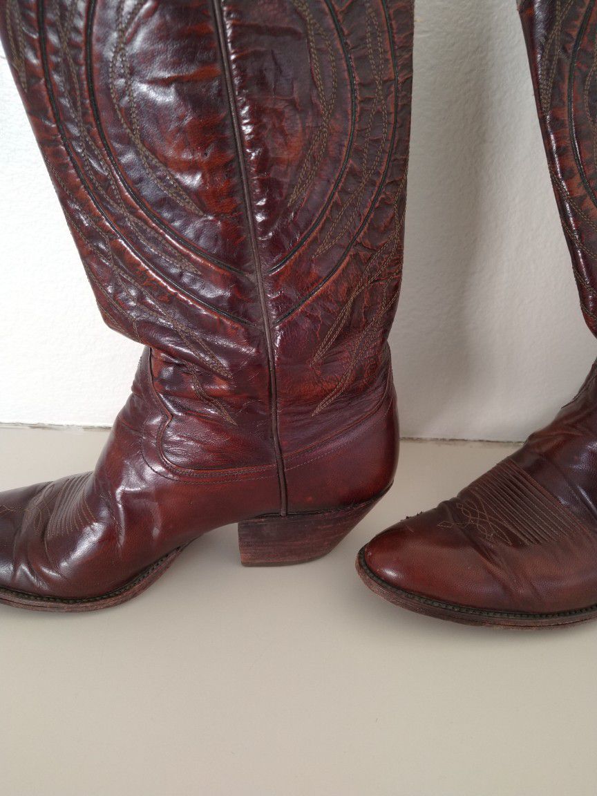 Ban Post Leather Boots Made In Spain 