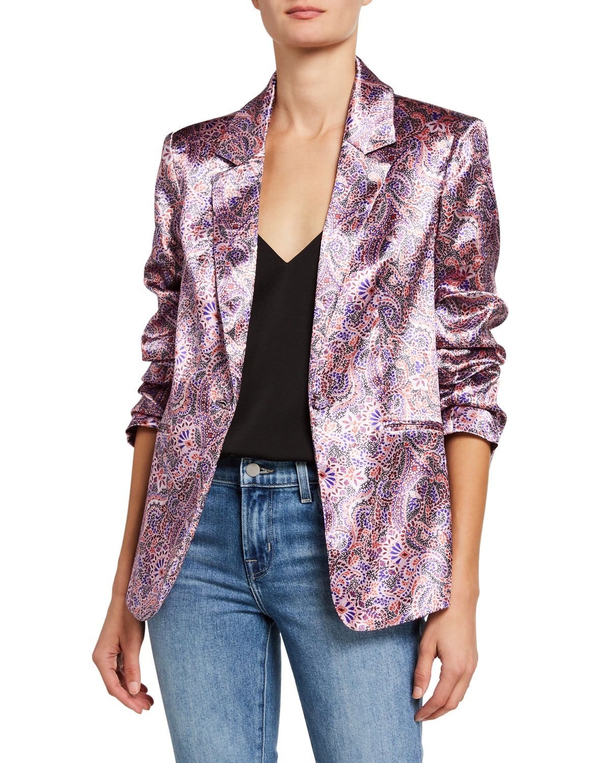 Blazer Pink Jacquard Size 0 New