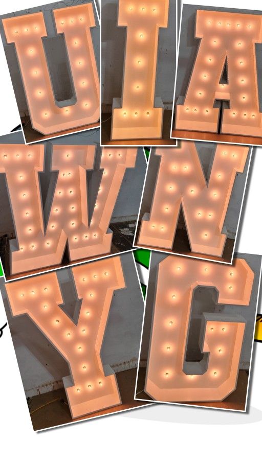 Marquee Letters/numbers Party Props