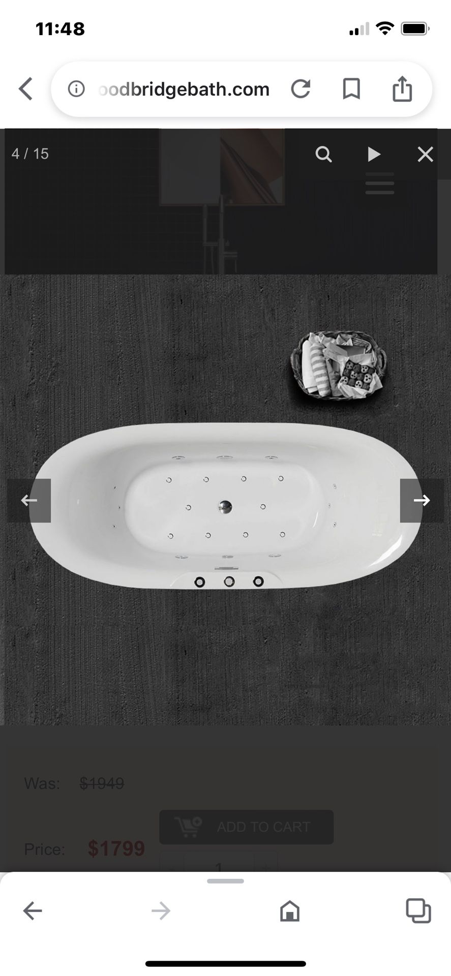 Freestanding Jetted Bathtub