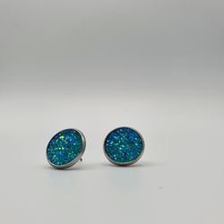 "Geometric Round Frosted Dream Starry Sky Earrings for Women, IN067
 
 Thumbnail