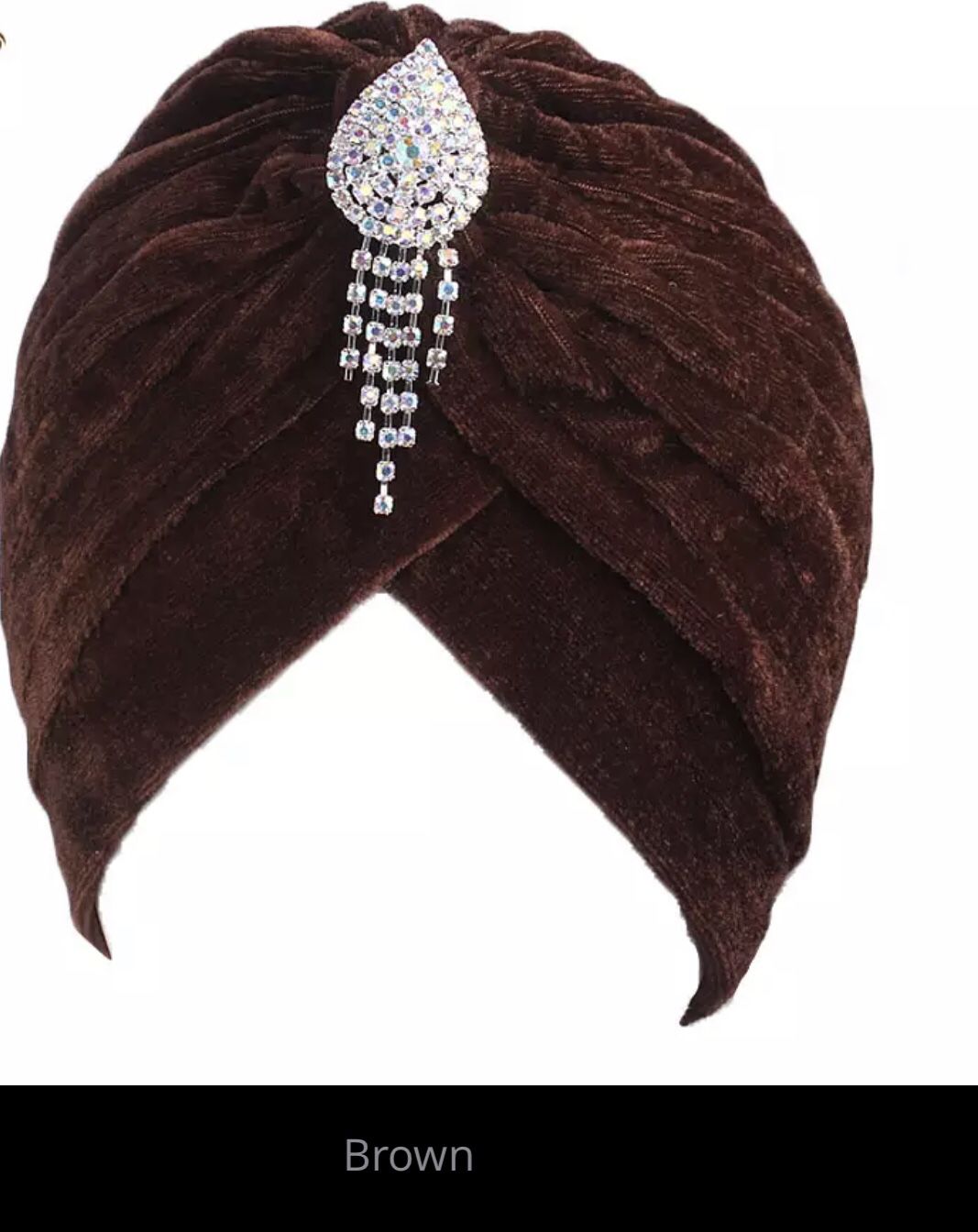 Velvet brooch bonnet
