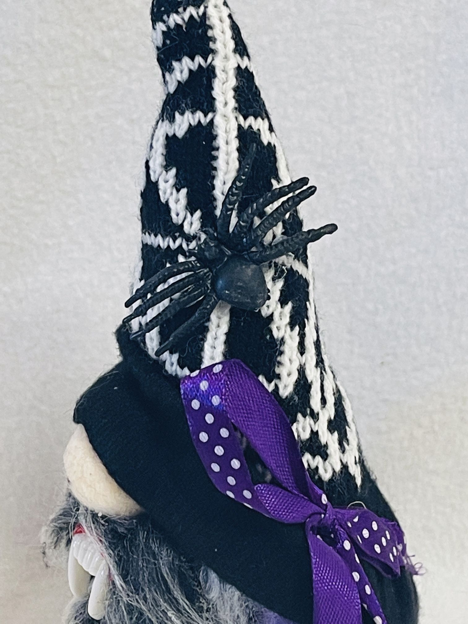 Handmade! Plush! Halloween / Wizard w/ Vampire Teeth Gnome # 1 - Shipping Available!