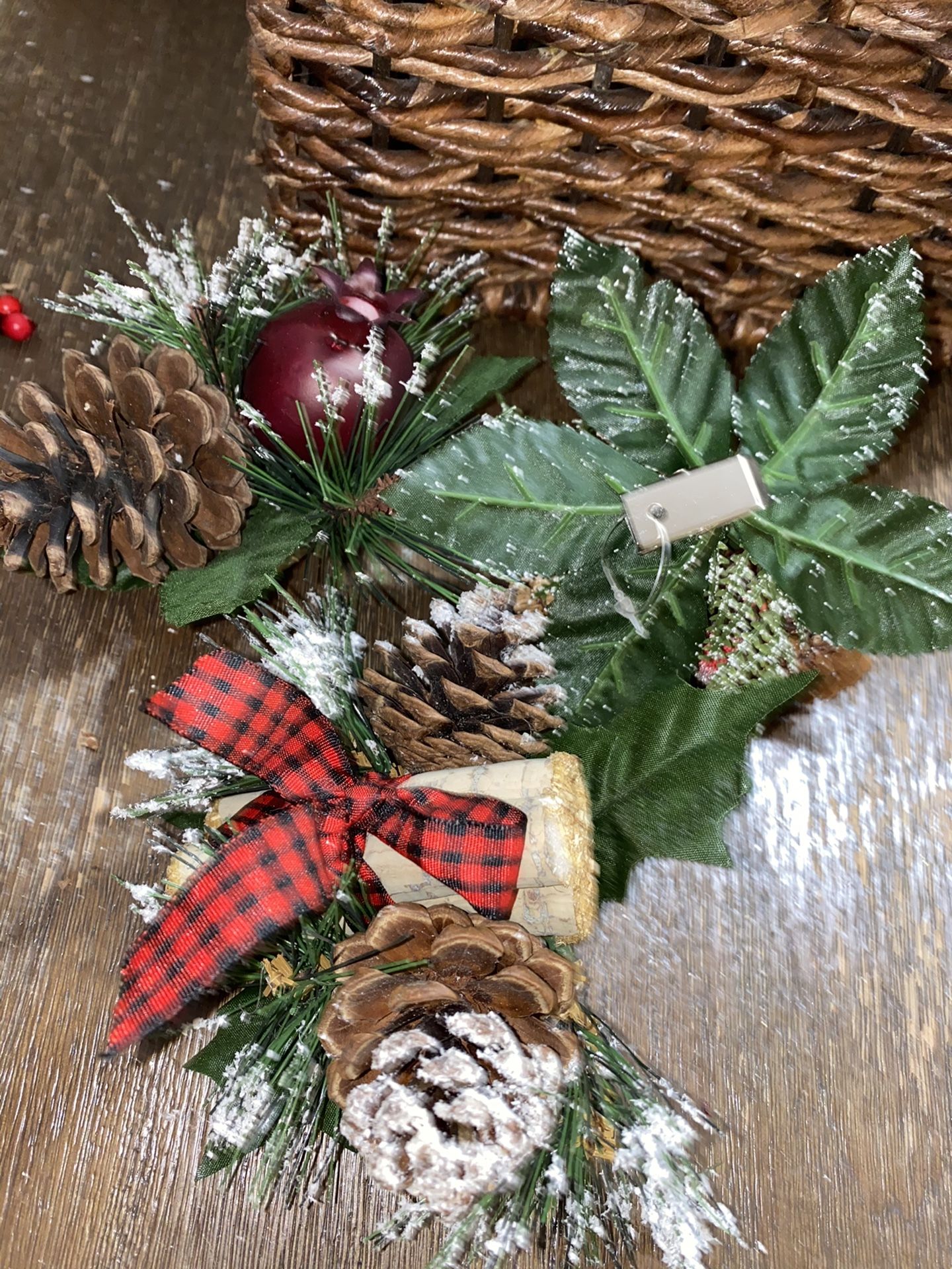 Modern buffalo plaid Christmas package