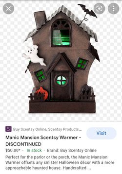 Scentsy 2020 Manic Mansion Halloween Warmer NeW Thumbnail