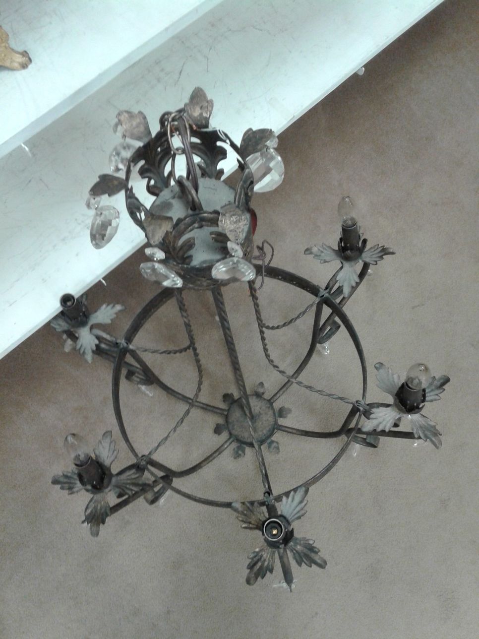 Elegant 6 light Crystal accent chandelier