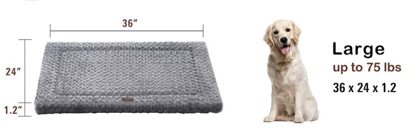 Dog Crate Bed for Small Medium Large & Extra Large Dogs/Cats Up to 75lbs, Crate Beds for Sleeping & Anti-Anxiety Pet Beds, Waterproof Bottom a