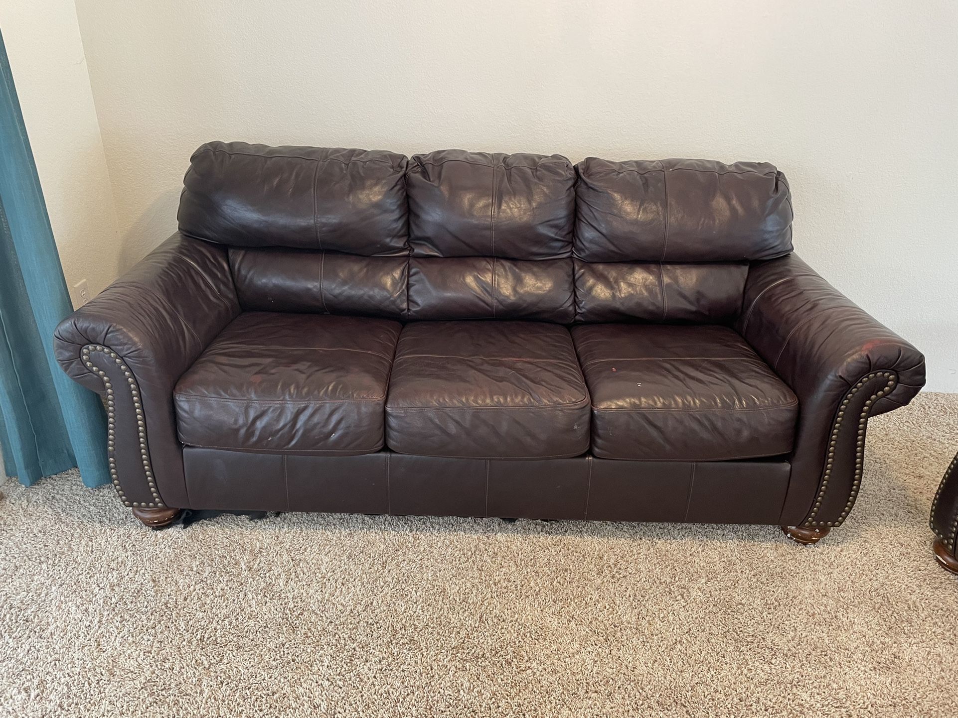 Ashley Furniture Leather Couch Set