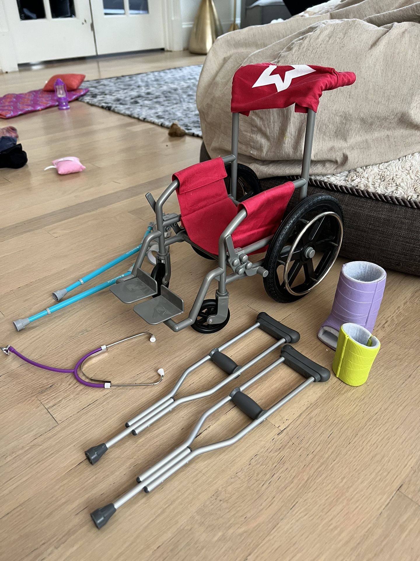 Mint Condition American Girl Doll And Accessory Collection with 3 Dolls, 4 Pets, +7 Play Sets, +15 Dress Sets, Beds, Hoop, And More!